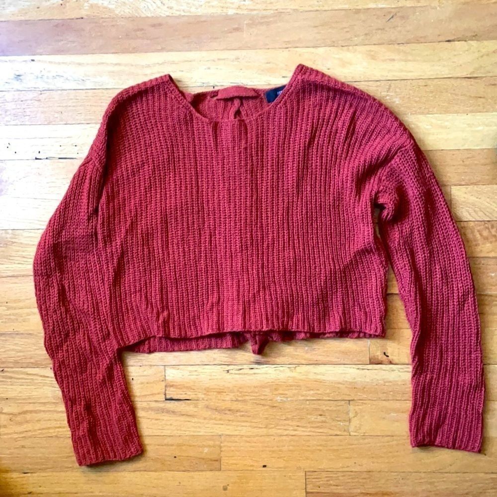 Forever 21 Cross-tied Back Knit Sweater (S)